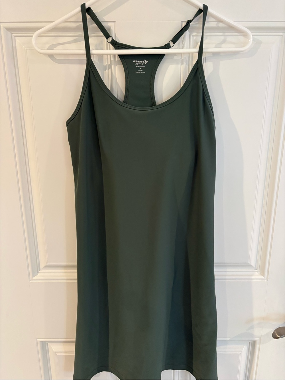 Old Navy Active Dark Green Racerback Tank Top dress Powersoft dress size small